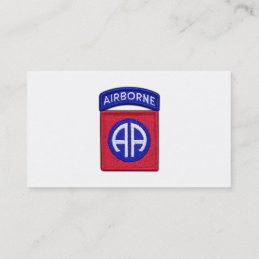 82e ABN Airborne Divisie veteranen patch Visitekaartje (Achterkant)