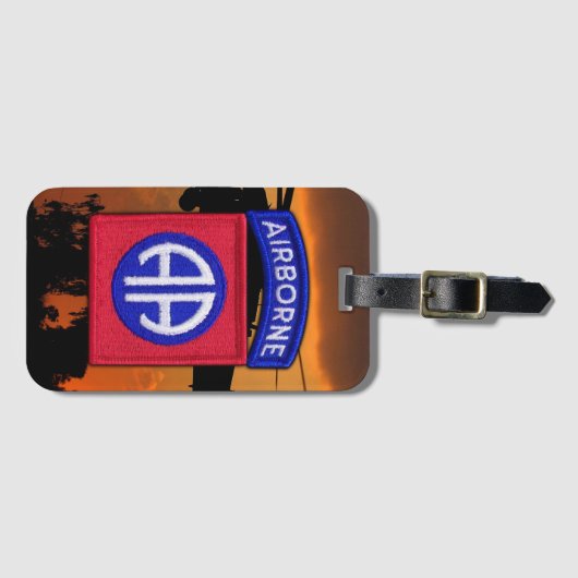 82e ABN Airborne Division Patch Bagagelabel (Voorkant (horizontaal))