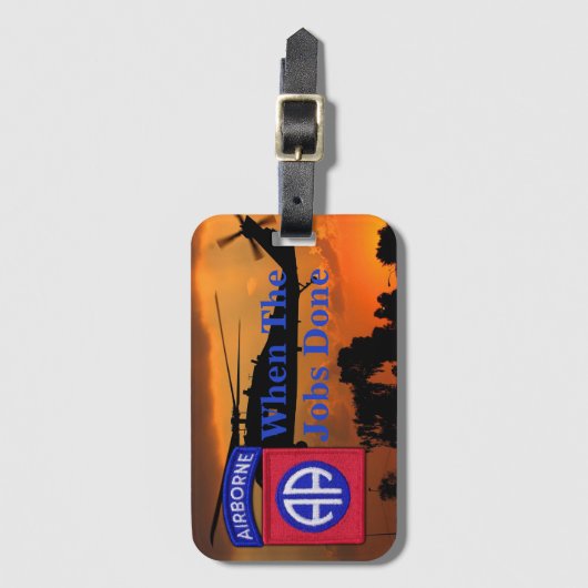 82e ABN Airborne Division Veterans Vets patch Bagagelabel (Voorkant (verticaal))