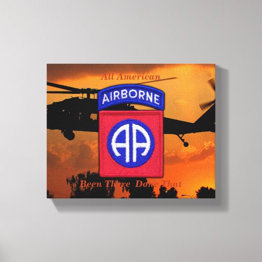 82e ABN Airborne Fort Bragg veteranen veteranen Canvas Afdruk (Voorkant)