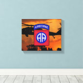 82e ABN Airborne Fort Bragg veteranen veteranen Canvas Afdruk (Insitu (Houten vloer))