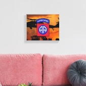 82e ABN Airborne Fort Bragg veteranen veteranen Canvas Afdruk (Insitu (Woonkamer))