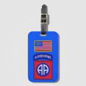 82e Abn Div Airborne Division Fort Bragg patch Bagagelabel (Voorkant (verticaal))