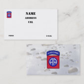 82e ABN DIV Airborne Division vets patch Visitekaartje (Voorkant / Achterkant)