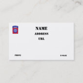 82e ABN DIV Airborne Division vets patch Visitekaartje (Voorkant)