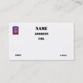 82e ABN DIV Airborne Division vets patch Visitekaartje (Voorkant)