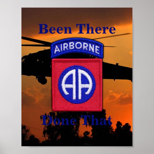 82e ABN DIV Luchtvaartdivisie Veteranen Veteranen Poster (Voorkant)