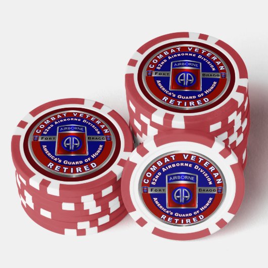 82e afdeling Gepensioneerd Poker Chips (Opstapeling)