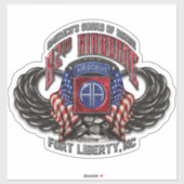 82e Airborne 14" brede custom-cut vinyl Sticker (Vel)