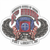 82e Airborne 14" brede custom-cut vinyl Sticker (Voorkant)