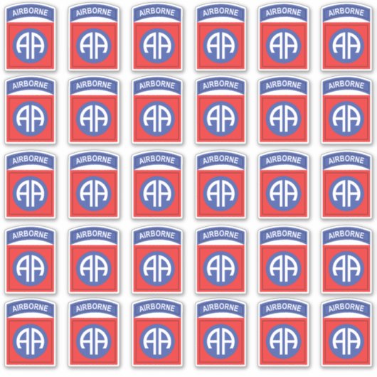 82e Airborne All American patch x30 Sticker (Voorkant)