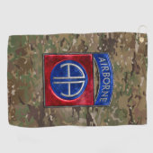 82e Airborne Camo Golfhanddoek (Horizontaal)