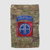 82e Airborne Camo Golfhanddoek (Voorkant)