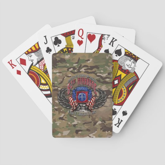 82e Airborne Camo Pokerkaarten (Achterkant)