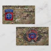 82e Airborne  Camo Visitekaartje (Voorkant / Achterkant)