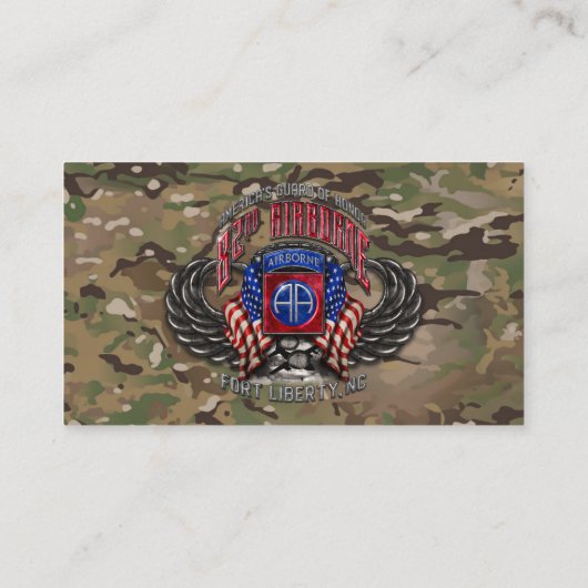 82e Airborne  Camo Visitekaartje (Achterkant)