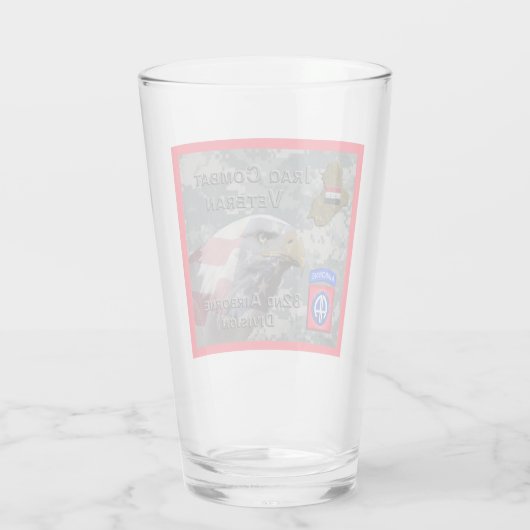 82e Airborne Div Irak Combat Veteran Glas (Achterkant)
