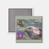 82e Airborne Div Irak Combat Veteran Magneet (Voorkant / Achterkant)