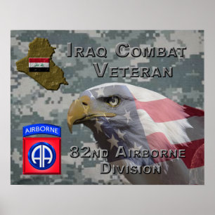82e Airborne Div Irak Combat Veteran Poster