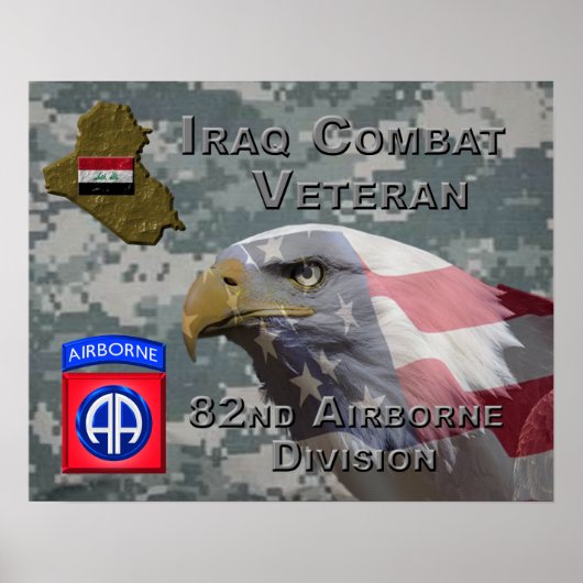 82e Airborne Div Irak Combat Veteran Poster (Voorkant)