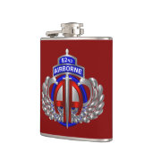 82e Airborne Divisie Dagger Div Kleuren Heupfles (Links)
