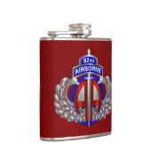 82e Airborne Divisie Dagger Div Kleuren Heupfles (Rechts)