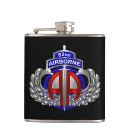 82e Airborne Divisie “Dagger” Zwart Heupfles