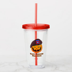 82e Airborne Divisie – Gelukkig Airborne Halloween Acryl Drinkbeker