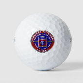 82e Airborne Divisie Gepensioneerd Golfballen (Voorkant)