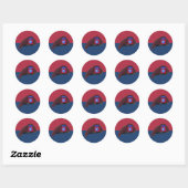82e Airborne Divisie Iconische Baret Ronde Sticker (Vel)