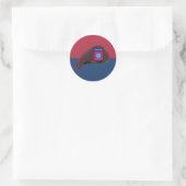 82e Airborne Divisie Iconische Baret Ronde Sticker (Tas)