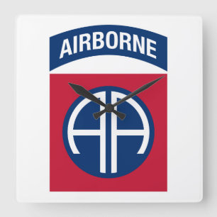 82e Airborne Divisie Insigne Militaire Veteraan Vierkante Klok