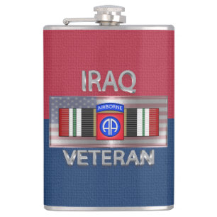 82e Airborne Divisie Irak Veteraan Heupfles