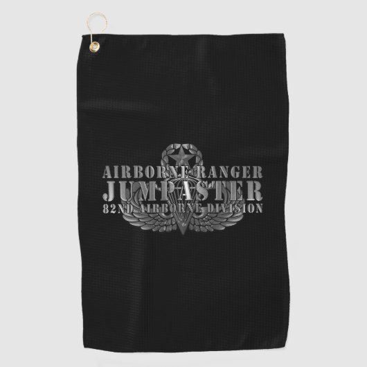 82e Airborne Divisie Jumpmaster Golfhanddoek (Voorkant)