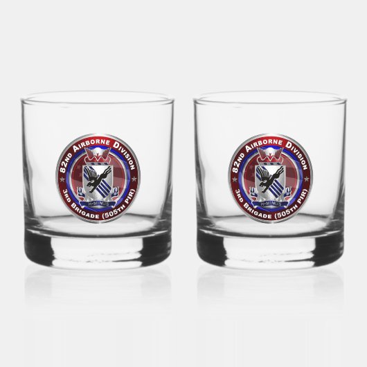 82e Airborne Division 505e PIR Whisky Glas (Voorkant)