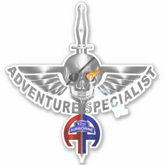 82e Airborne Division Adventure Specialist Sticker (Voorkant)