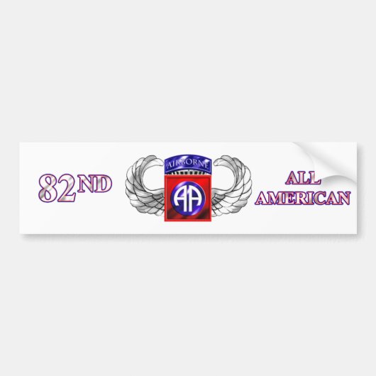 82e Airborne Division All American Bumpersticker (Voorkant)