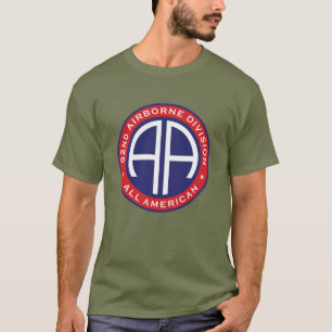 82e Airborne Division All American Casual Patch T-shirt