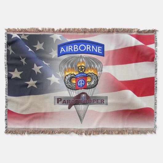 82e Airborne Division All American Paratrooper Deken (Voorkant)