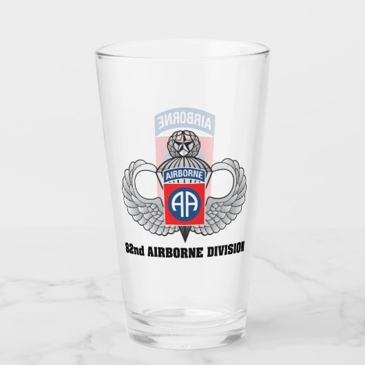 82e Airborne Division Beer Glass Glas (Achterkant)