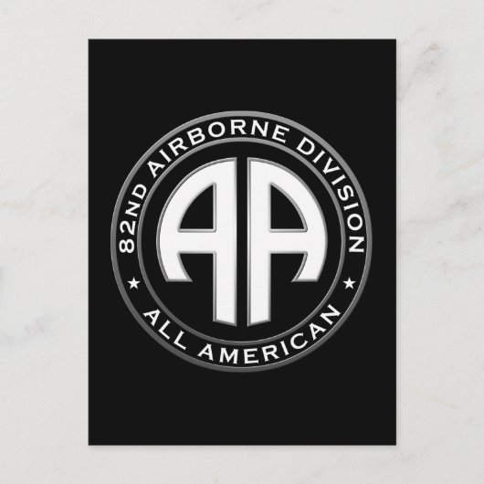 82e Airborne Division Casual Patch Briefkaart (Voorkant)