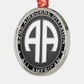 82e Airborne Division Casual Patch Metalen Ornament (Links)