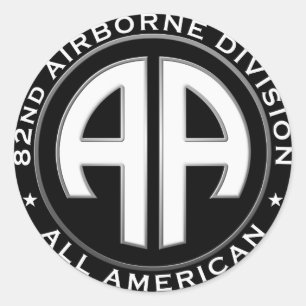 82e Airborne Division Casual Patch Ronde Sticker