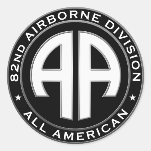 82e Airborne Division Casual Patch Ronde Sticker (Voorkant)