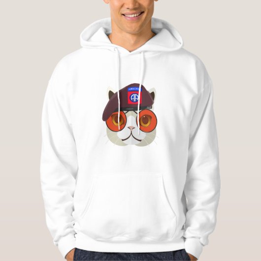 82e Airborne Division "Cool Cat Paratrooper" Hoodie (Voorkant)