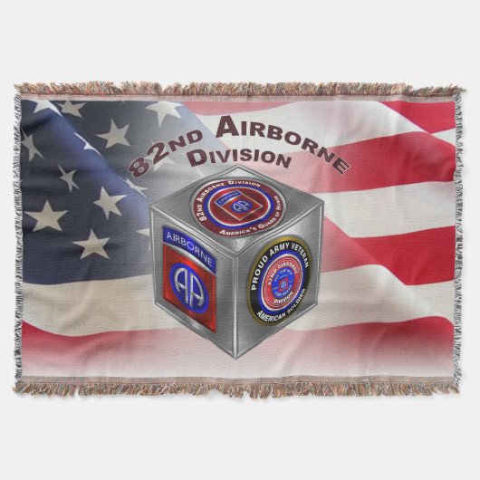 82e Airborne Division Custom Cube Design Deken (Voorkant)