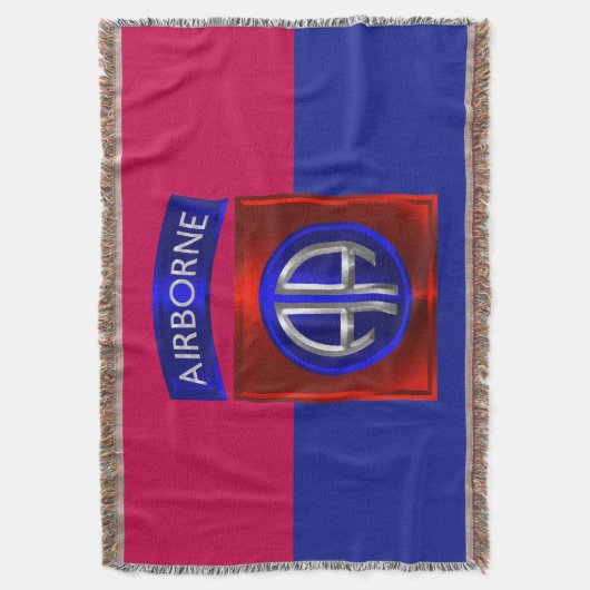 82e Airborne Division Custom Metal like Patch Deken (Voorkant Verticaal)