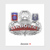 82e Airborne Division Custom Wings Sticker (Vel)