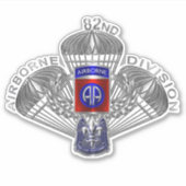 82e Airborne Division Custom Wings Sticker (Voorkant)