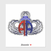 82e Airborne Division Double AA Wings Sticker (Vel)